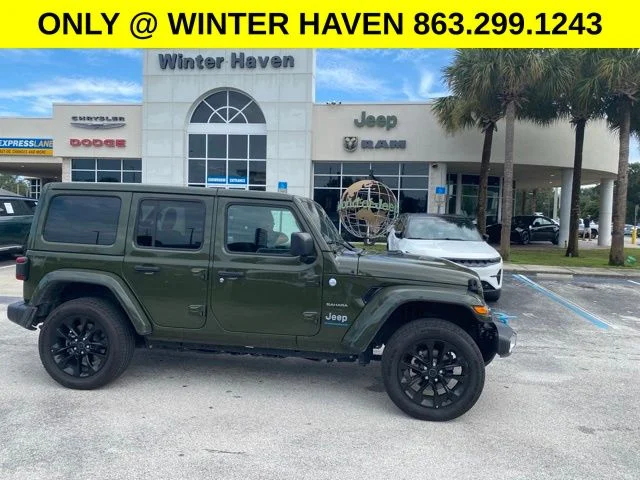 Used 2024 Green Jeep Sahara 4xe image 2
