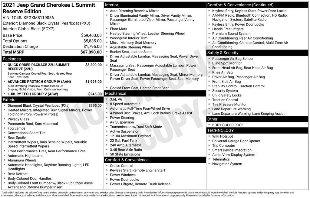 Used 2021 Black Jeep Summit image 6