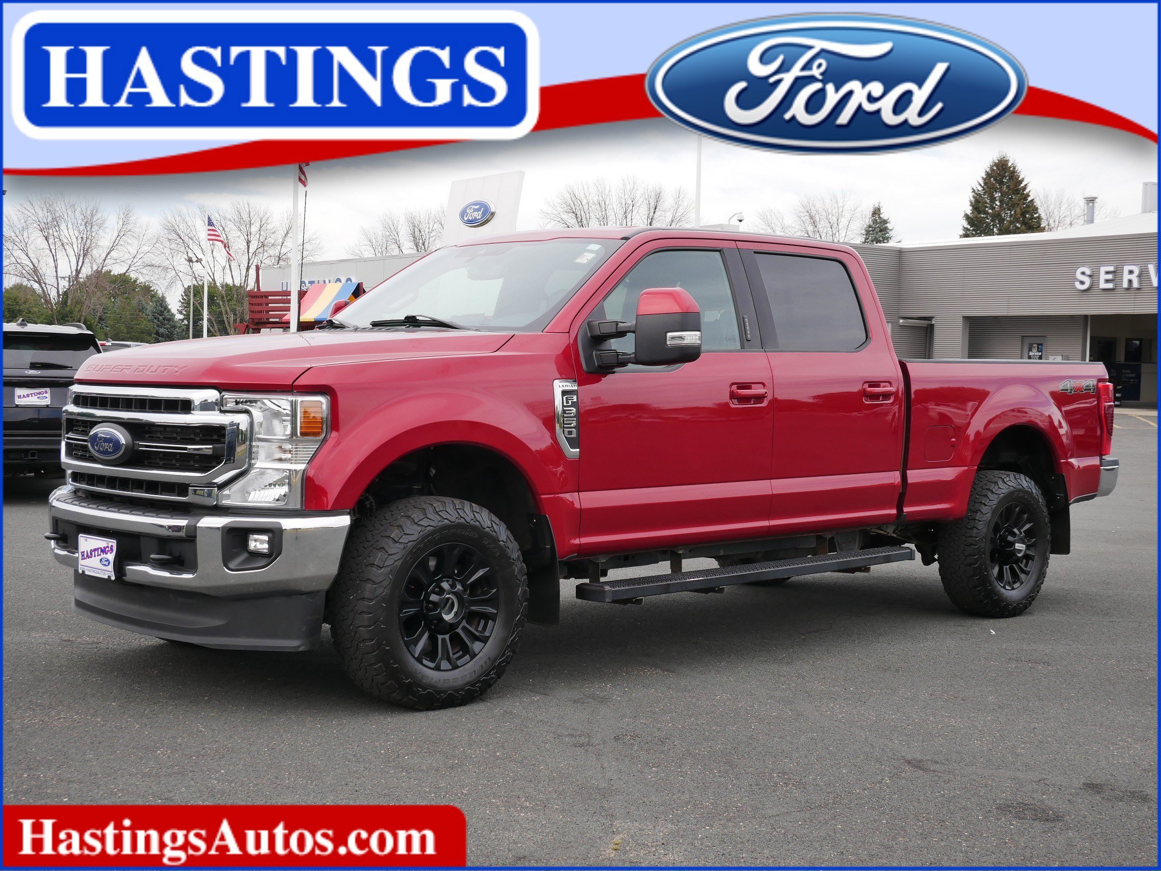 Used 2022 Red Ford LARIAT image 1