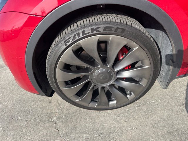 Used 2022 Red Tesla Performance image 8