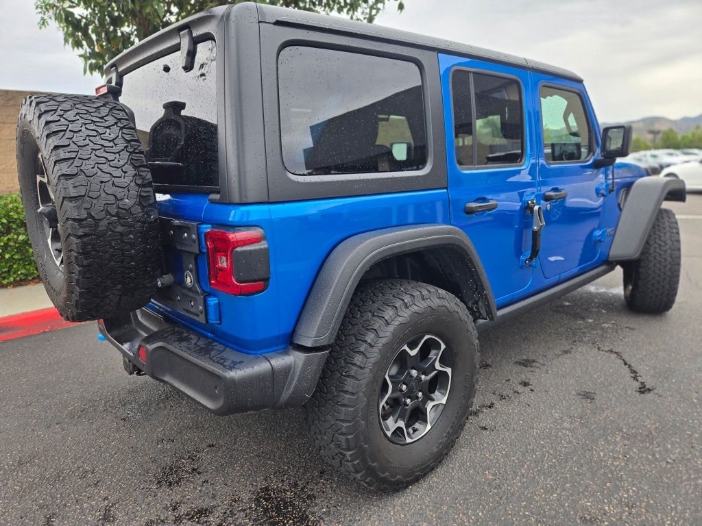 Used 2021 Blue Jeep Unlimited Rubicon 4xe image 7