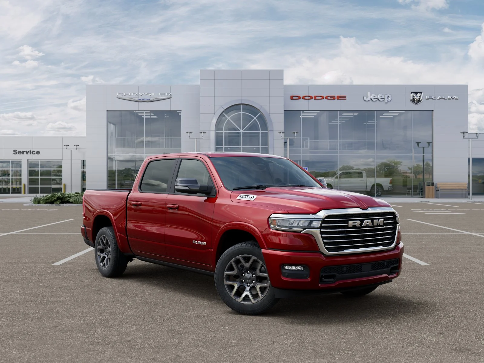 New 2026 Molten Red Pearl-Coat Exterior Paint RAM Laramie image 5
