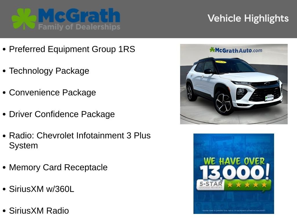 Used 2021 White Chevrolet RS image 6