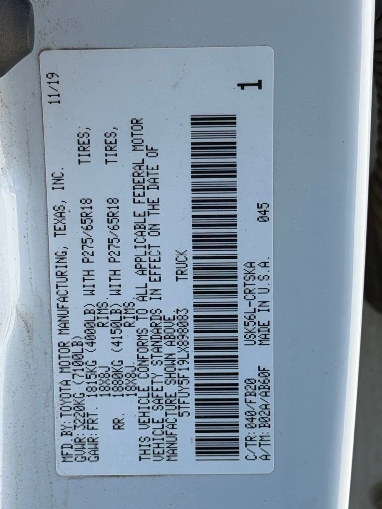 Used 2020 White Toyota SR5 image 24