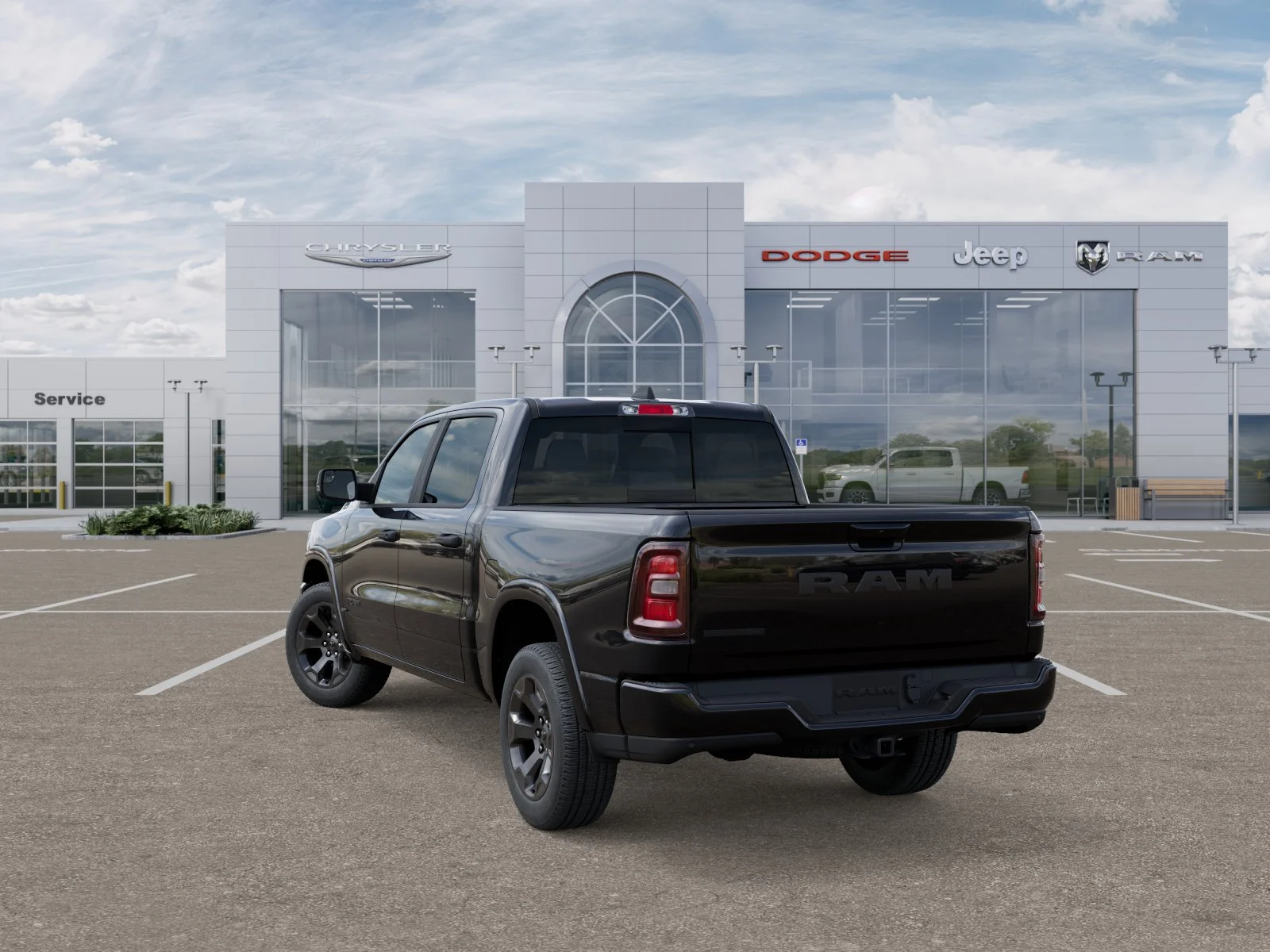New 2025 Diamond Black Crystal Pearl-Coat Exterior Paint RAM BIG HORN image 3