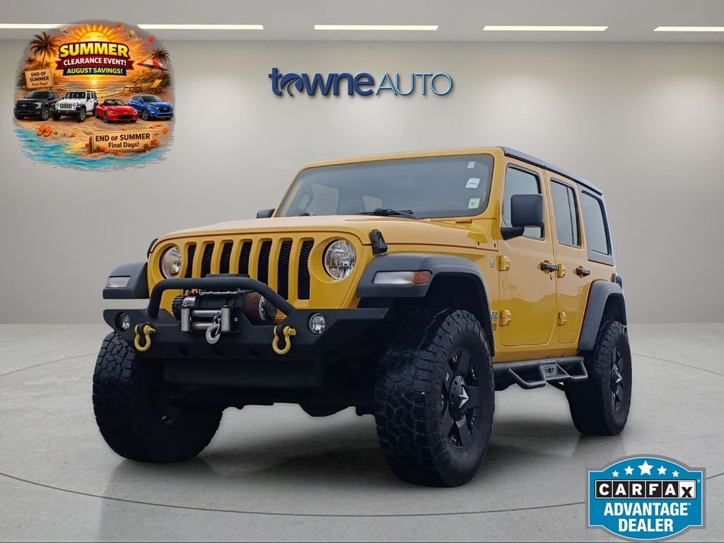 Used 2018 Yellow Jeep Unlimited Sport S image 1