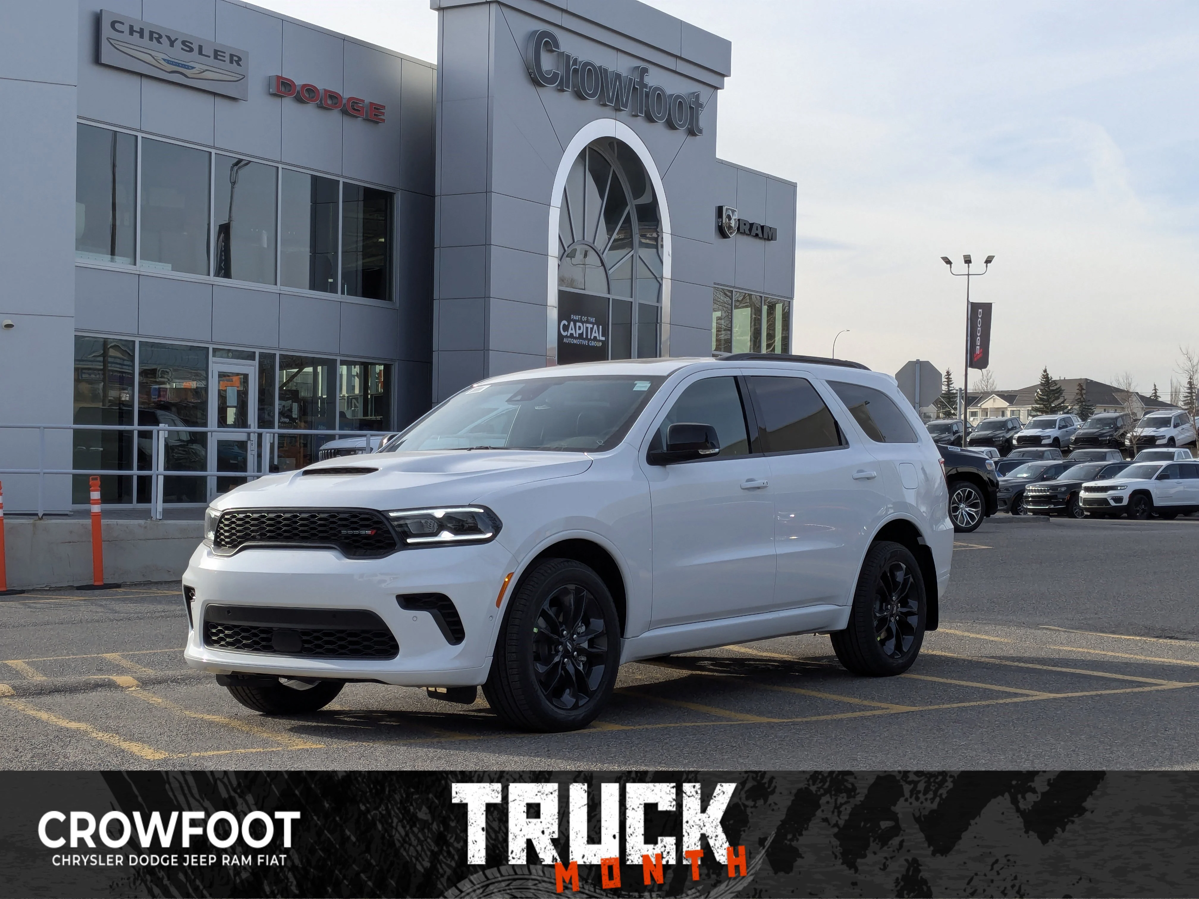 New 2026 White Dodge GT Plus - - GT Plus Pkg (2BH) - 2nd Row Captain Chairs - Ebony Red Leather?Faced Seats - 10.1 Nav & image 1