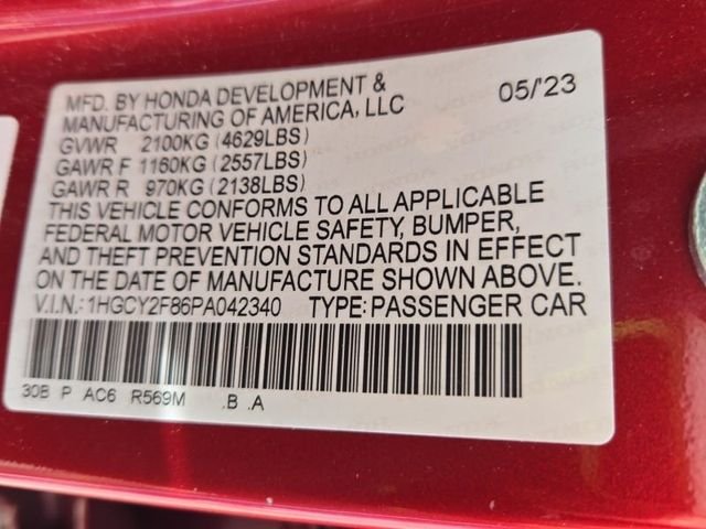 Certified Used 2023 Radiant Red Metallic Honda HYBRID TRG image 13