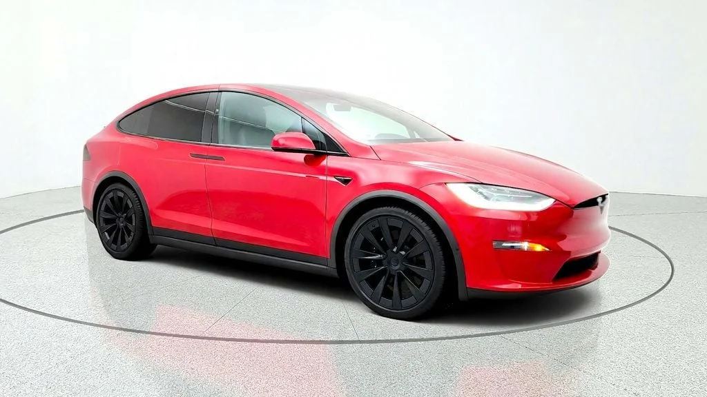 Used 2023 Red Multi-Coat Tesla AWD image 3