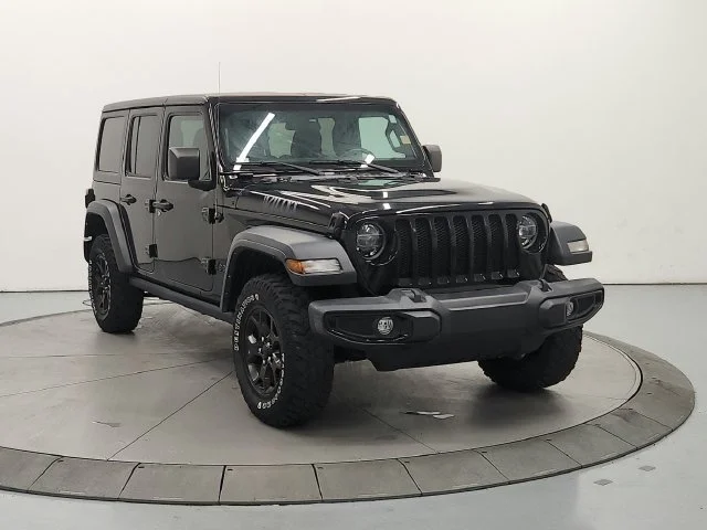 Used 2021 Black Clearcoat Jeep Unlimited Willys image 2