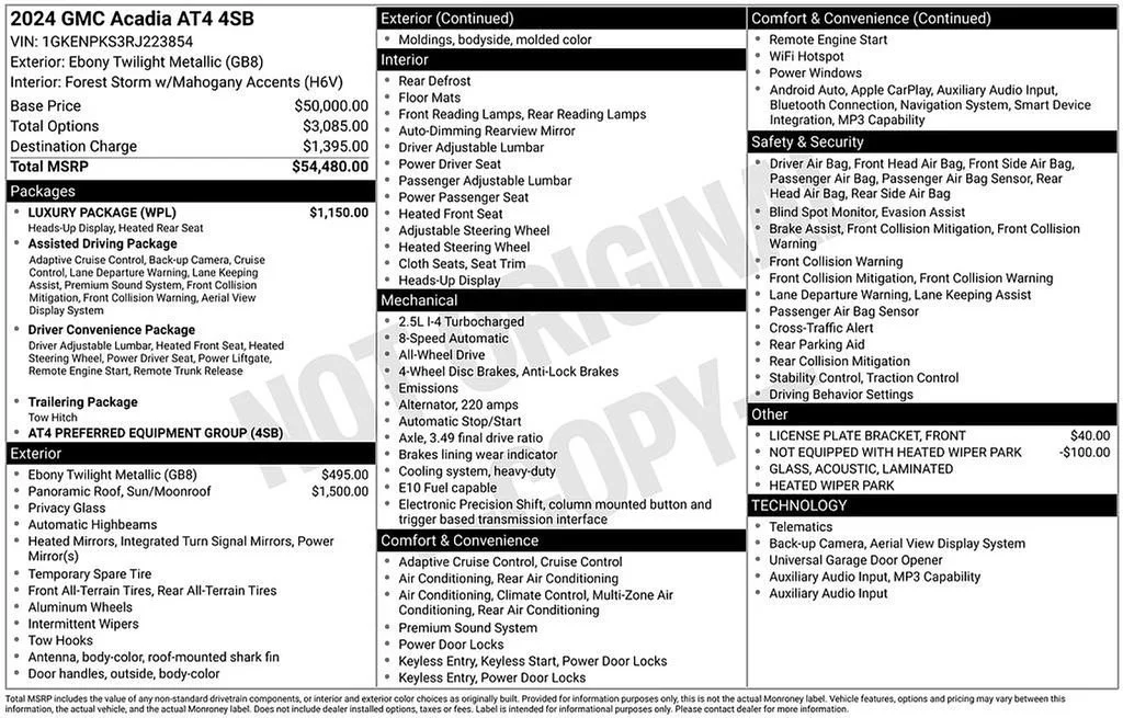 Used 2024 Ebony Twilight Metallic GMC AT4 image 3