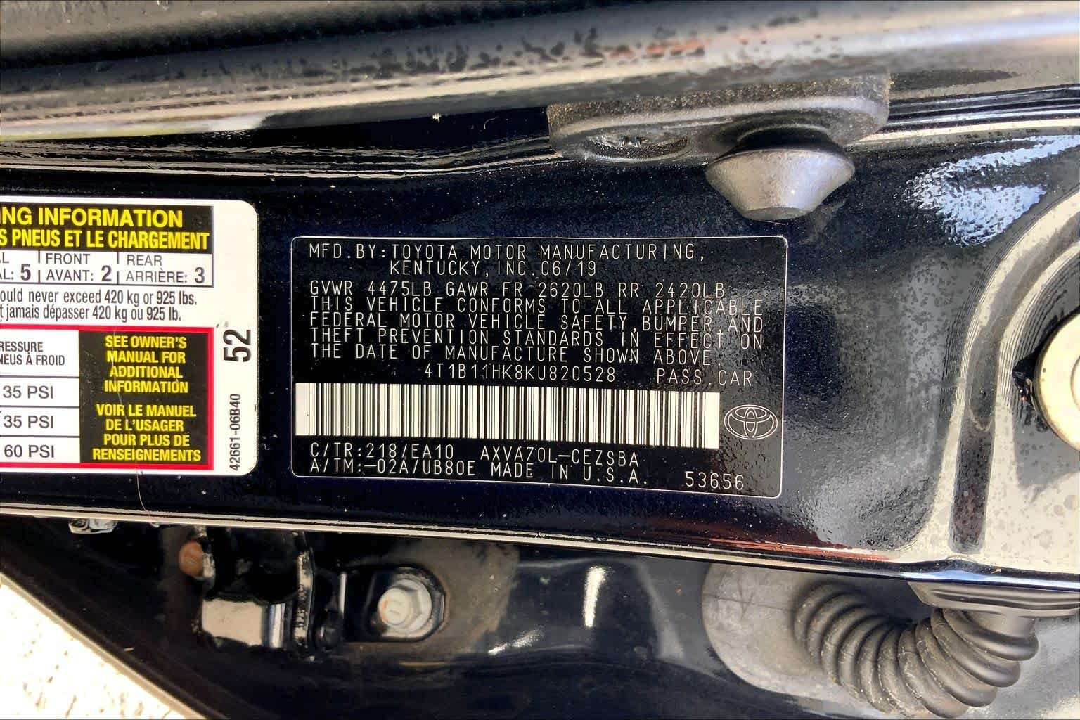 Used 2019 Midnight Black Metallic Toyota SE image 36