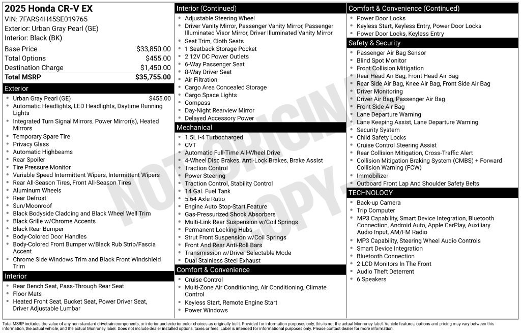 Used 2025 Gray Honda EX image 21