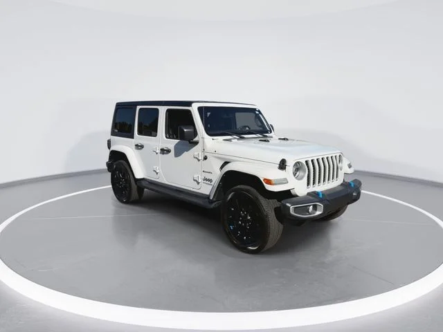 Used 2022 White Jeep Unlimited Sahara 4xe image 2