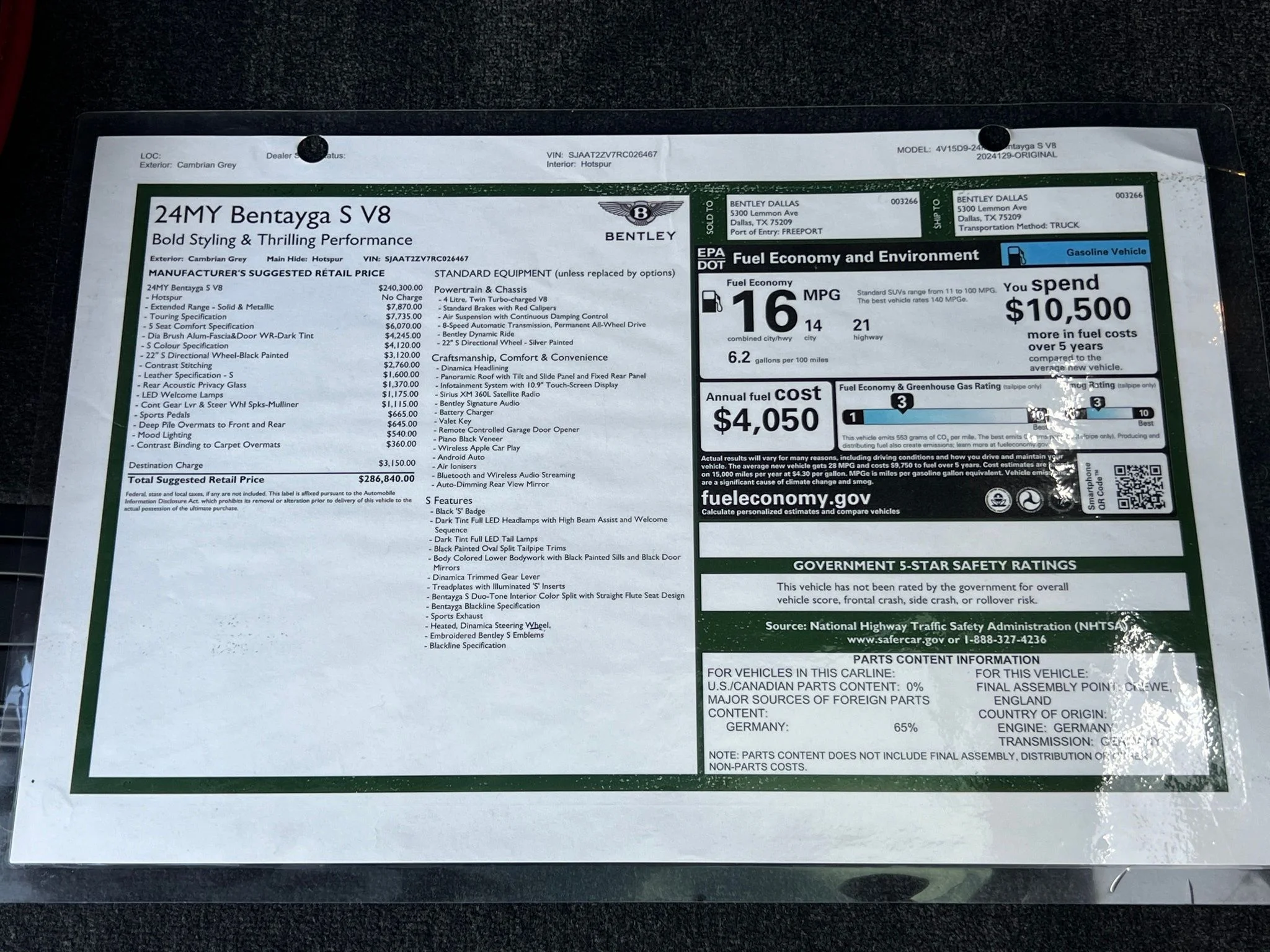 Certified Used 2024  Bentley S image 45