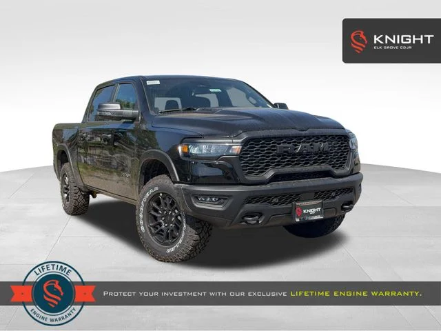 New 2026 Diamond Black Crystal Pearl-Coat Exterior Paint RAM Rebel image 1