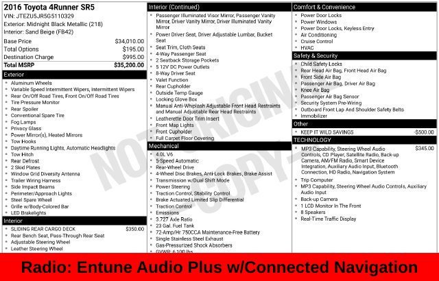 Used 2016 Black Toyota SR5 image 9