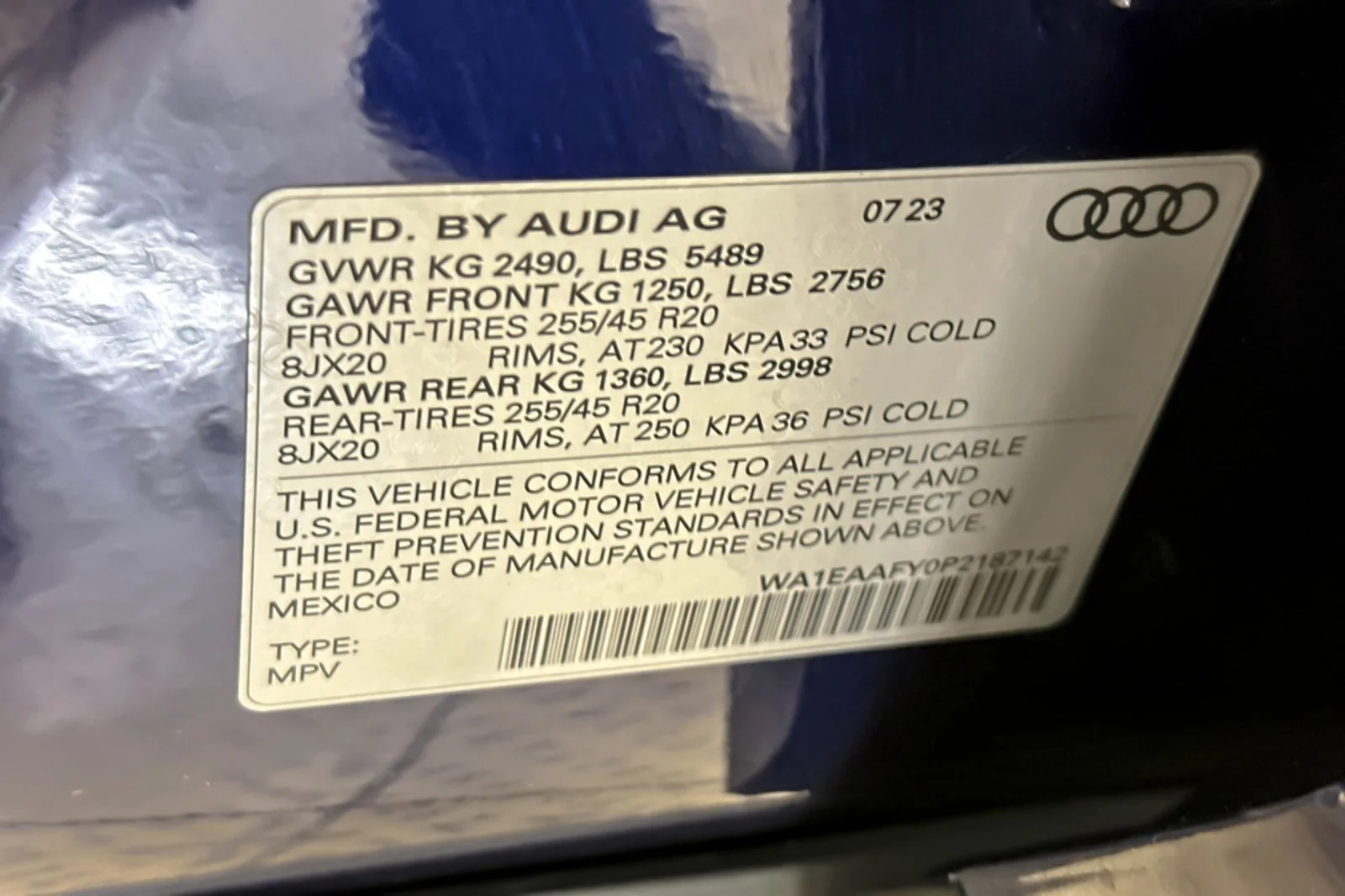 Used 2023 Navarra Blue Metallic Audi S line Premium Plus 45 TFSI quattro image 26