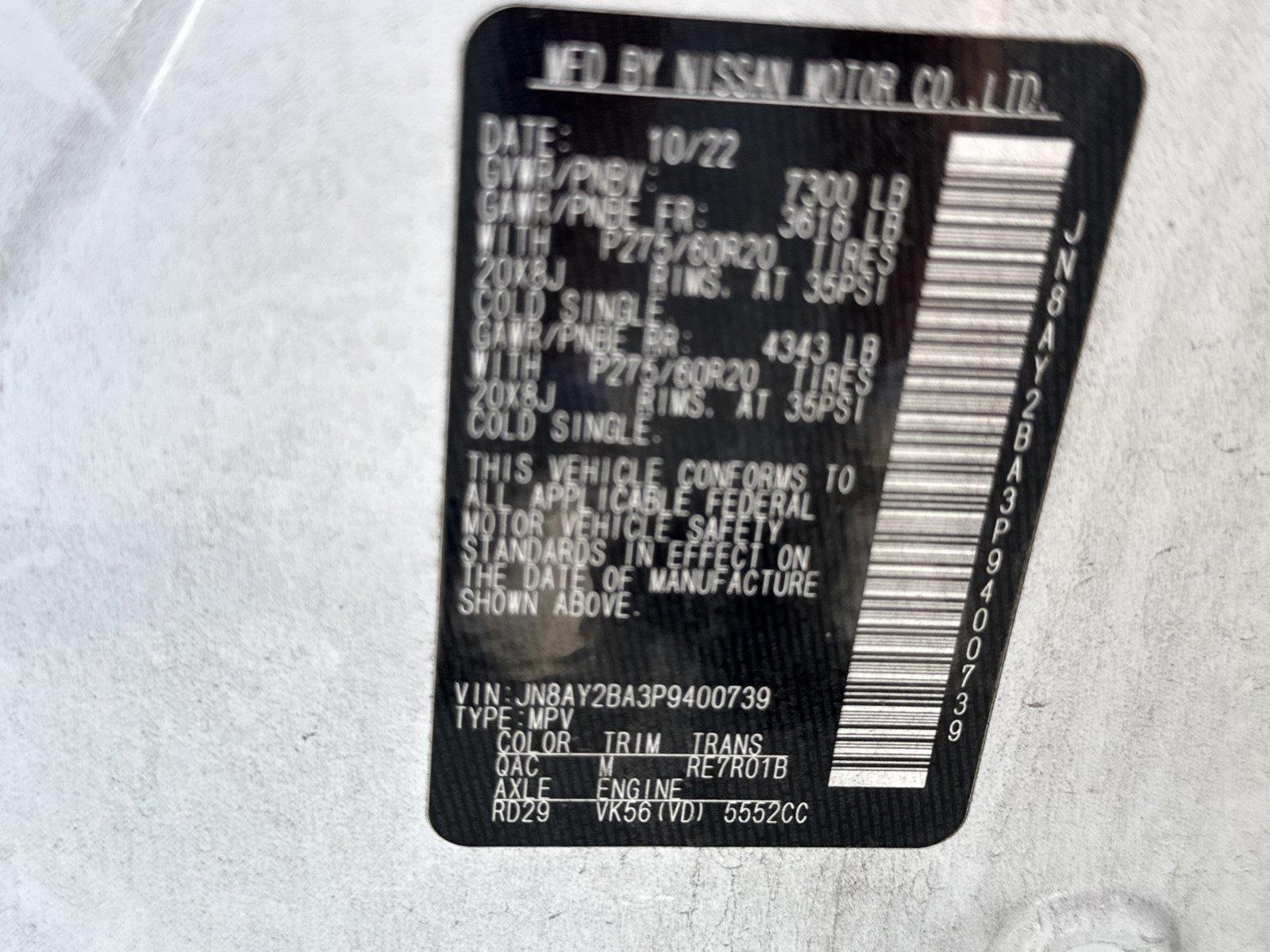 Used 2023 Aspen White Tricoat Nissan SL image 34