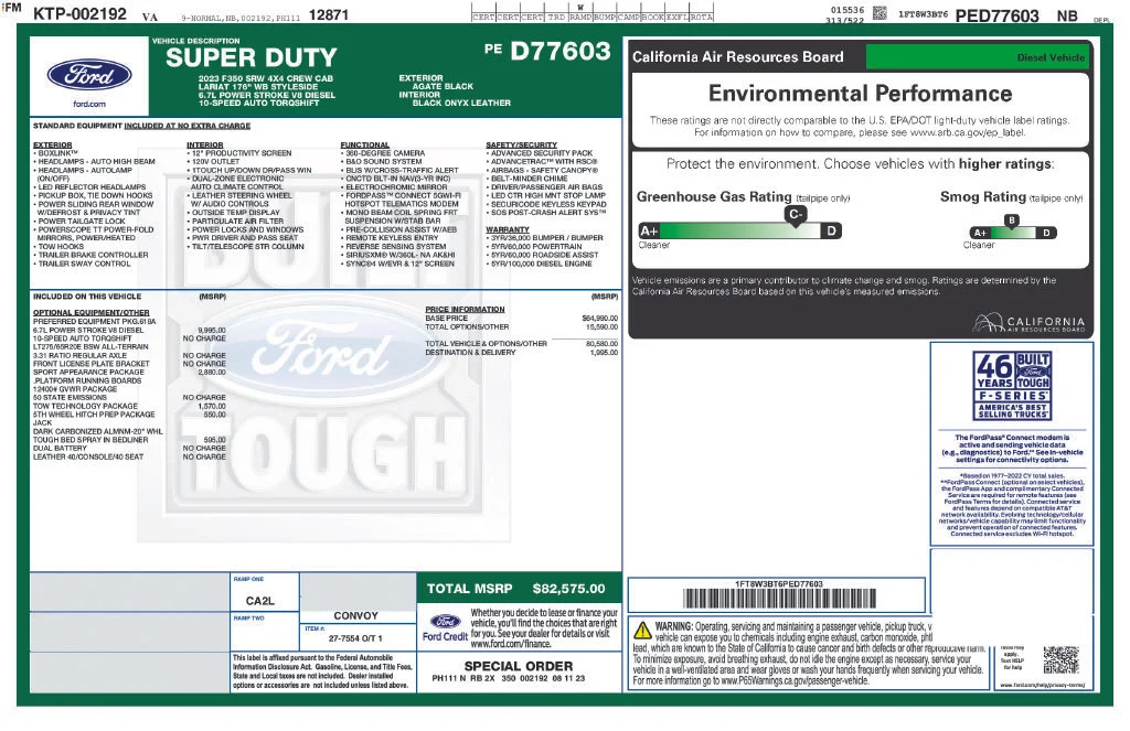 Used 2023 Agate Black Metallic Ford Lariat image 8