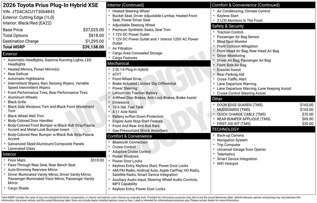2026 Toyota Prius Plug-in Hybrid XSE - Photo 30