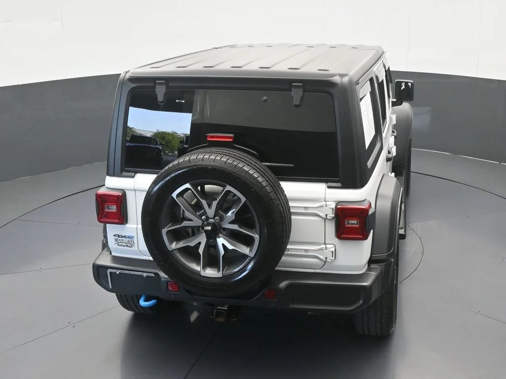 Used 2024 Bright White Clearcoat Jeep Sport S 4xe image 46