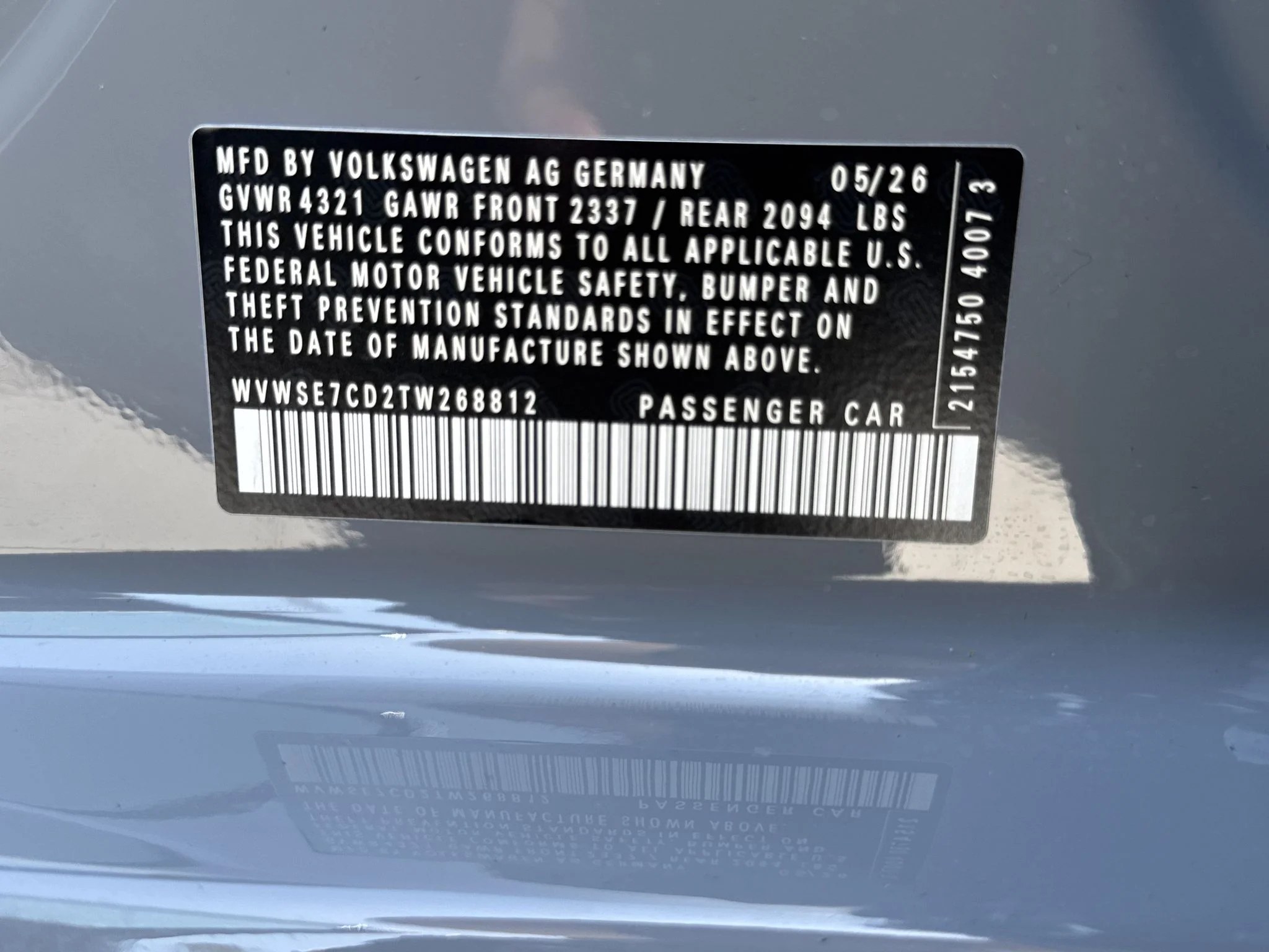 New 2026 Moonstone Gray Volkswagen SE image 34