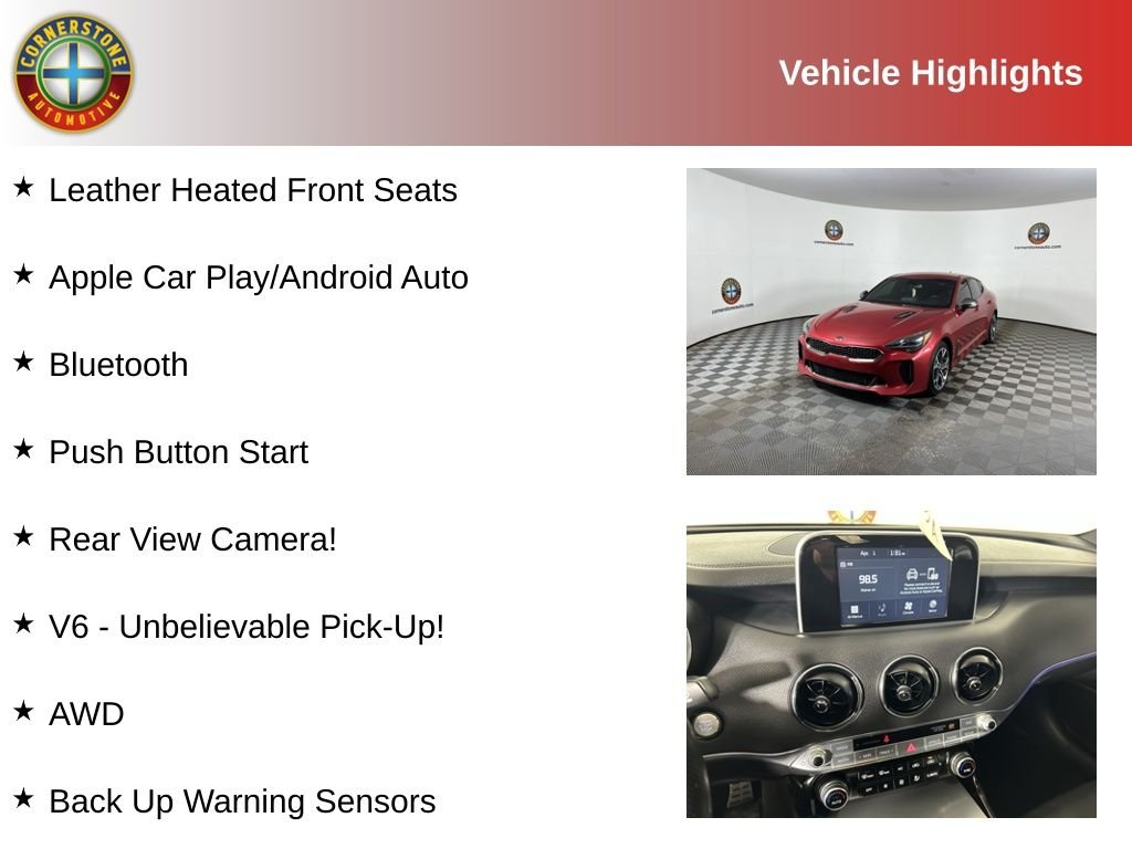 Used 2019 Kia Stinger GT with VIN KNAE35LC8K6059861 for sale in Elk River, Minnesota