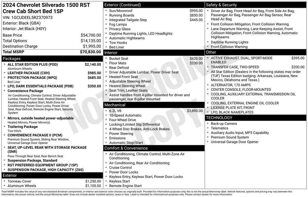 Used 2024 Black Chevrolet RST image 35