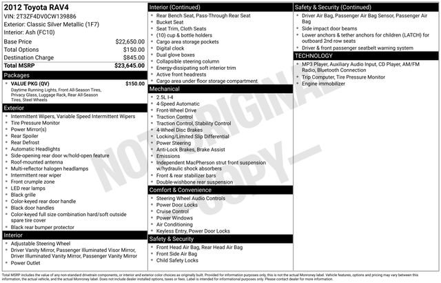 Used 2012 Silver Toyota Base image 3