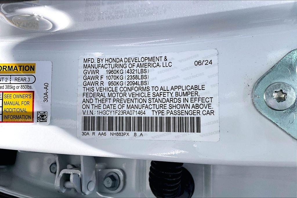 Used 2024 White Honda LX image 16