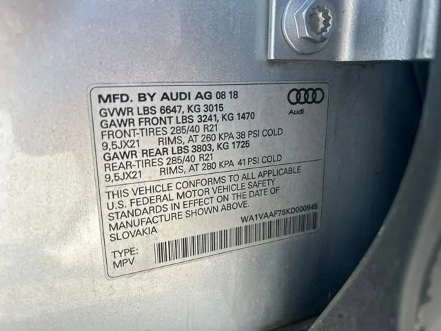 Used 2019 Silver Metallic Audi Prestige image 23