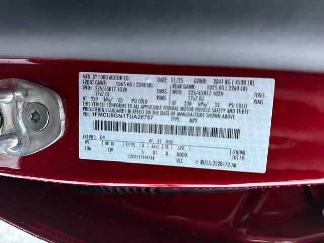 New 2026 Rapid Red Metallic Tinted Clearcoat Ford Active® image 30