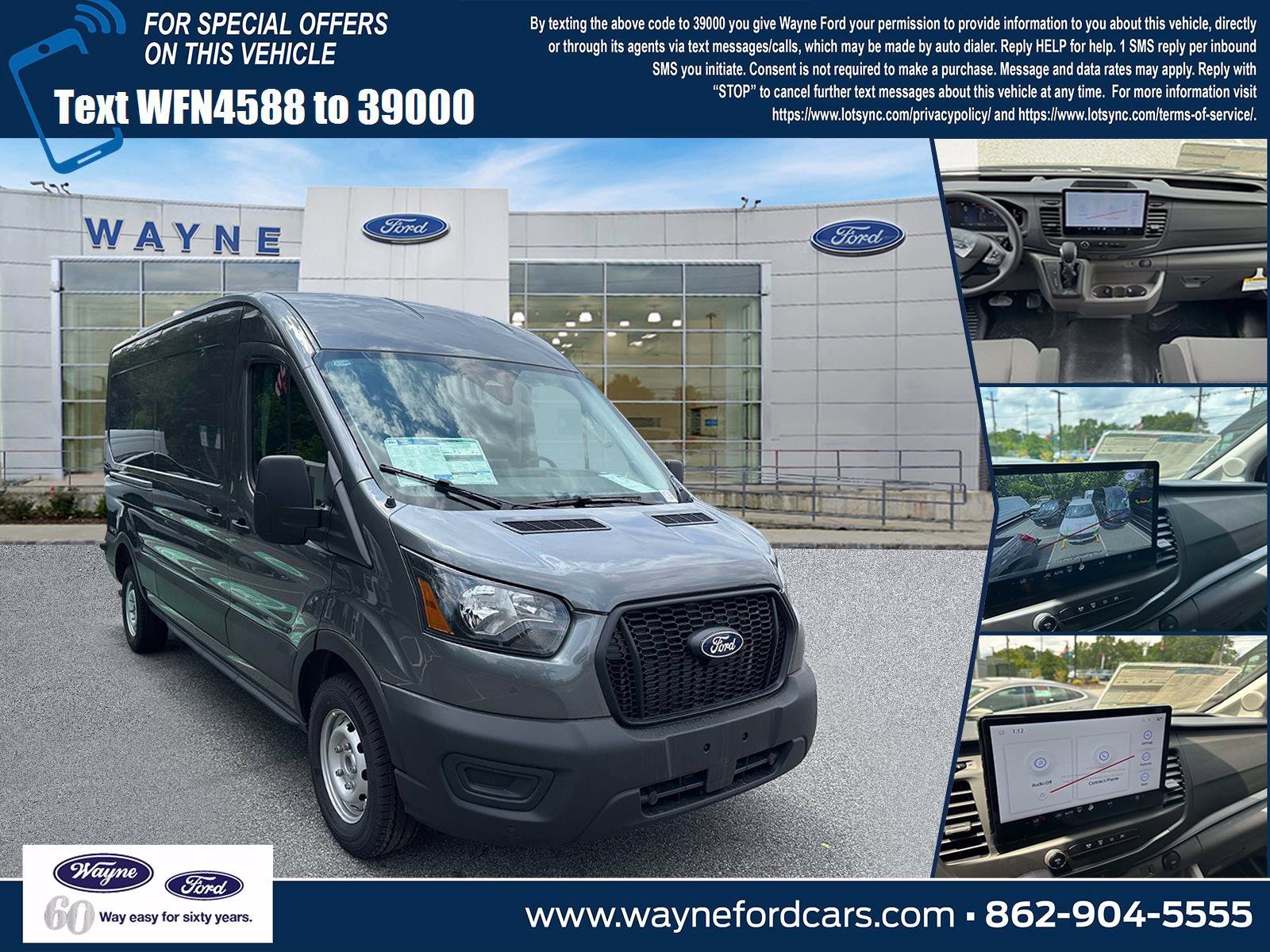 New 2026 Carbonized Gray Metallic Ford Cargo Van image 1