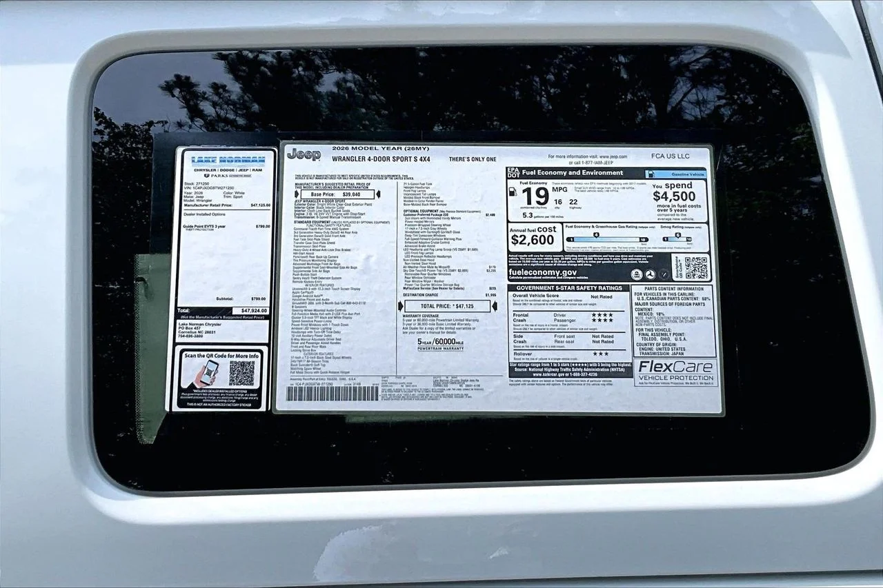 New 2026 Bright White Clearcoat Jeep Sport S image 32