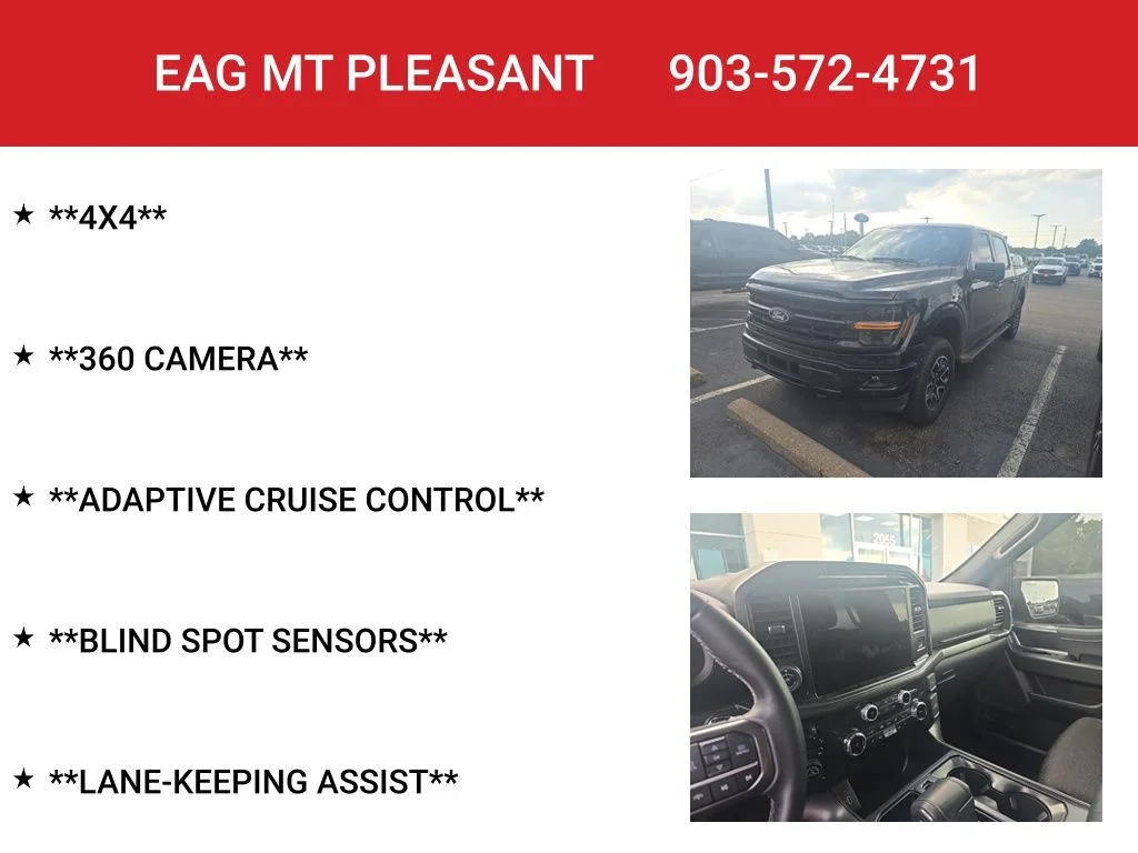 Used 2024 Agate Black Metallic Ford XLT image 8