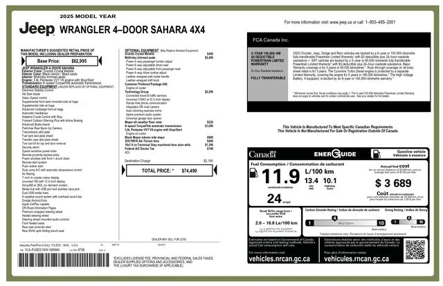 Certified Used 2025 Gray Jeep Sahara image 3