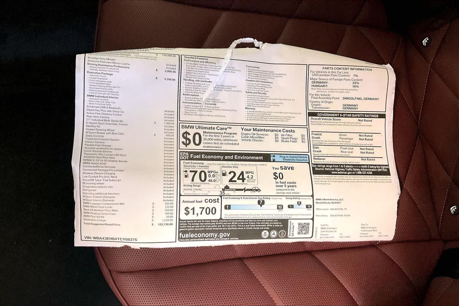 New 2026 Brooklyn Grey Metallic BMW 750e xDrive image 19