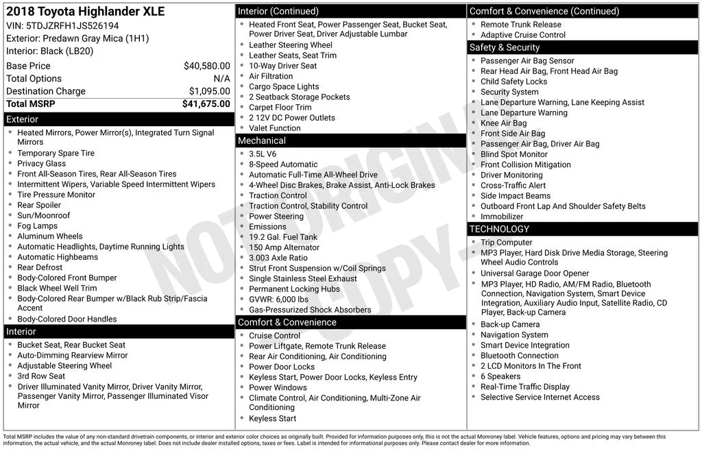 Used 2018 Gray Toyota XLE image 44