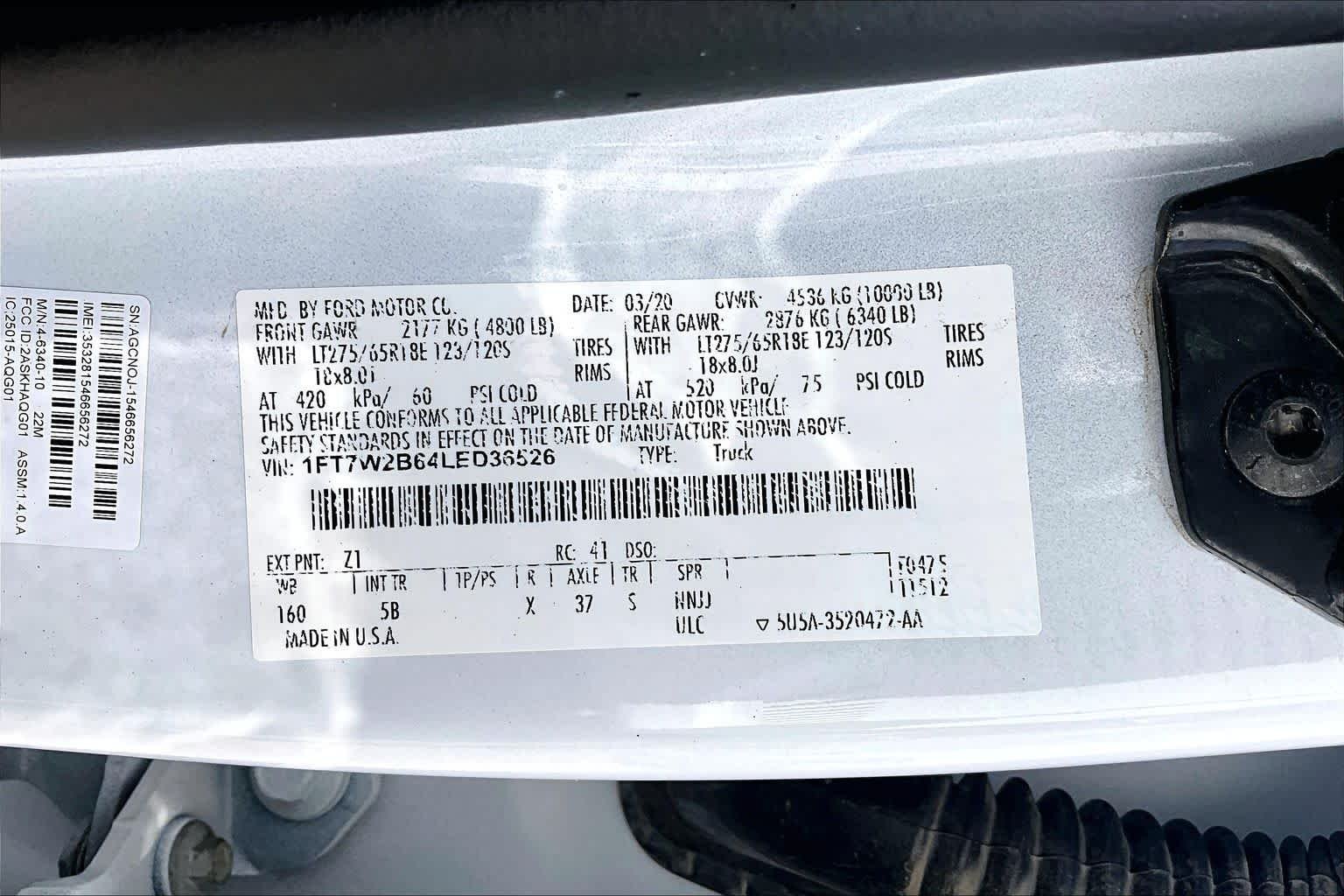 Used 2020 Oxford White Ford LARIAT image 36