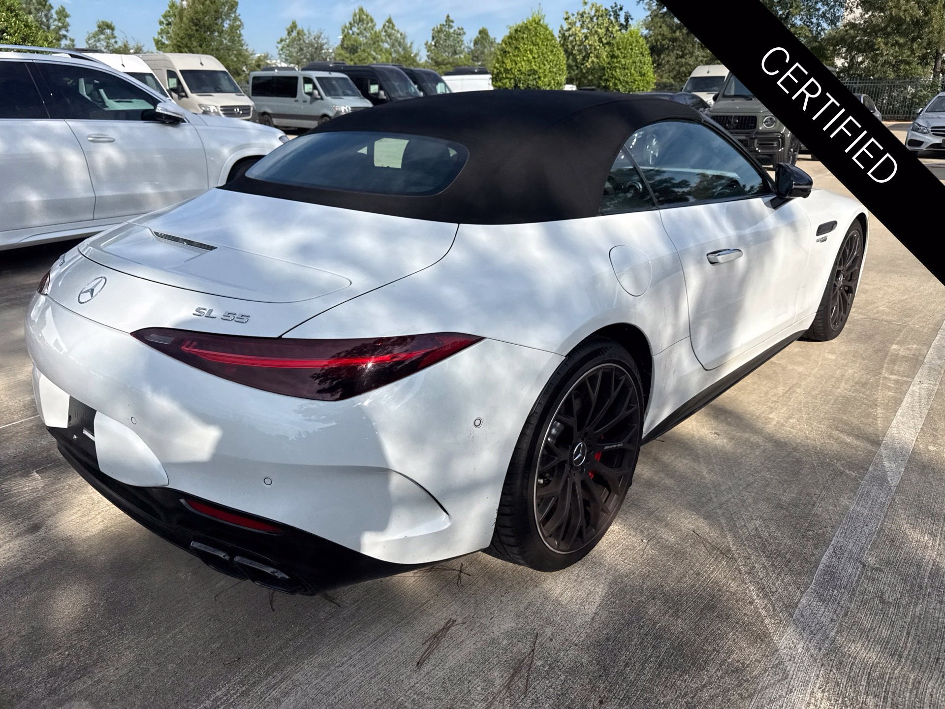 Certified Used 2022 MANUFAKTUR Moonlight White Metallic Mercedes-Benz SL 55 AMG® image 4