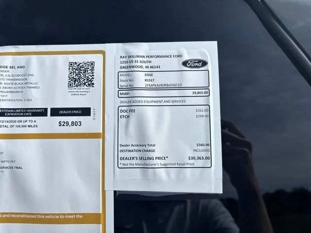 Certified Used 2024 Agate Black Metallic Ford SEL image 2