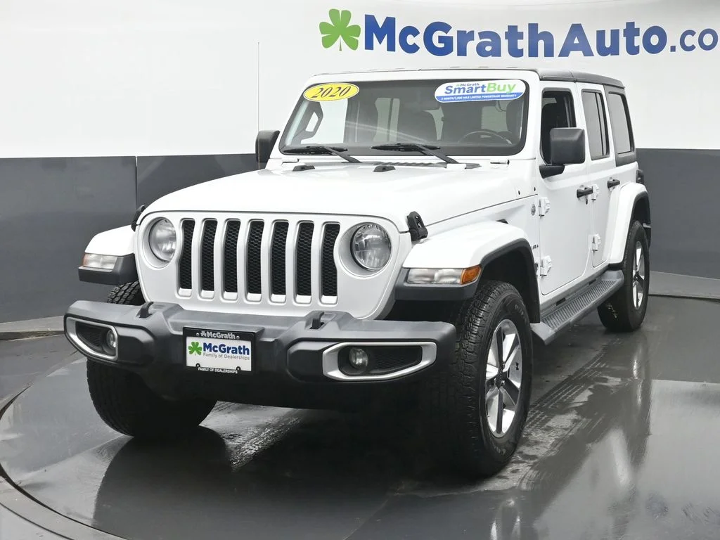 Used 2020 White Jeep Unlimited Sahara image 7