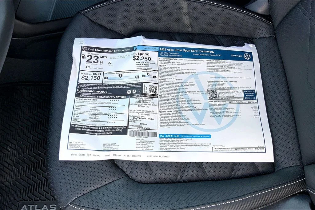 New 2026 Opal White Pearl Volkswagen SE w/Technology image 13
