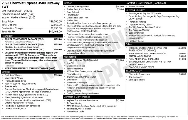 Used 2023 White Chevrolet Work Van image 4
