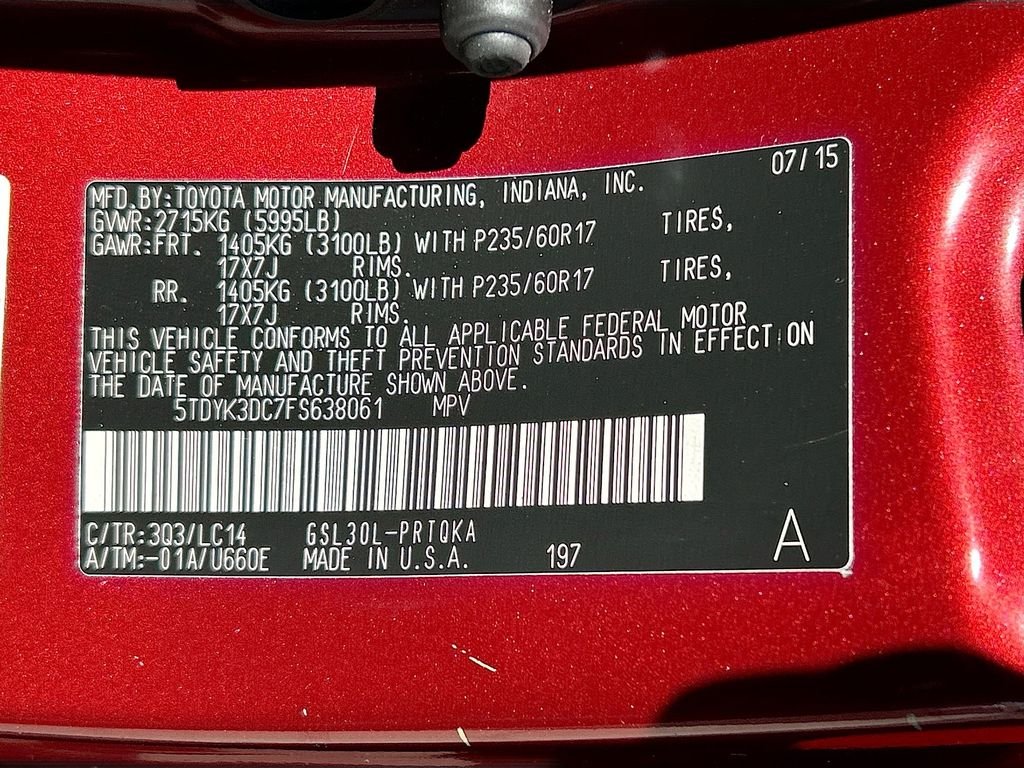 Used 2015 Salsa Red Pearl Toyota XLE image 34