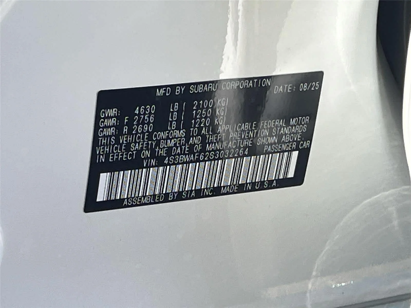 Certified Used 2025 Crystal White Pearl Subaru Premium image 34