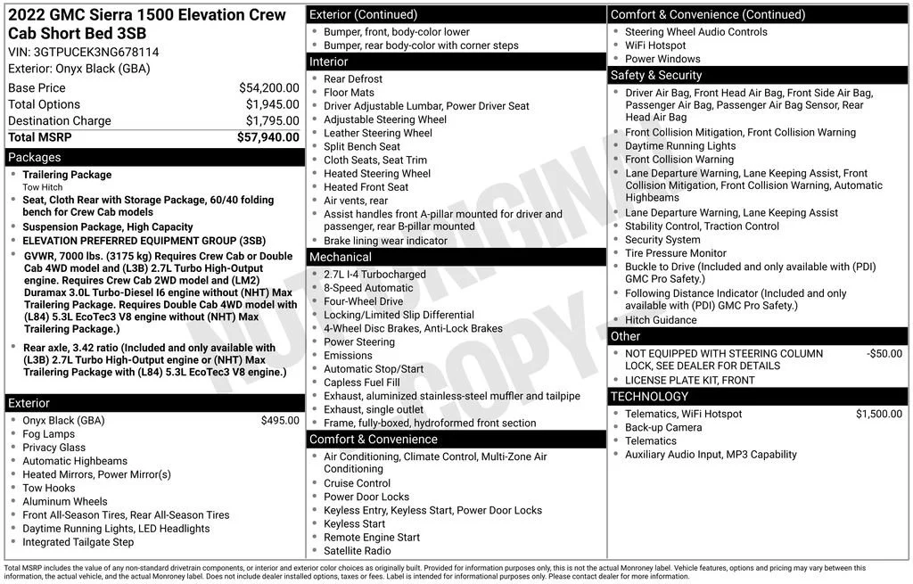 2022 GMC Sierra 4WD Crew Cab Short Box Elevation's photo
