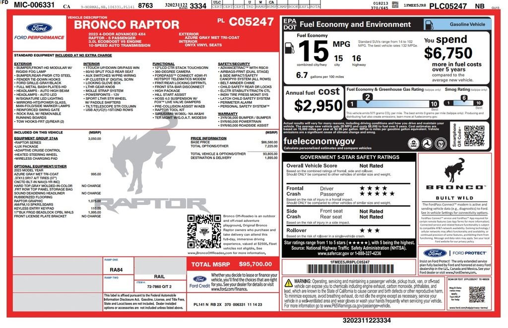 Certified Used 2023 Gray Ford Raptor image 4