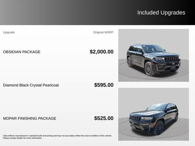 New 2026 Diamond Black Crystal Pearl-Coat Exterior Paint Jeep Summit image 4